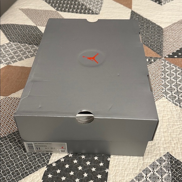 Jordan Athletic Shoes - Gray with Red Logo